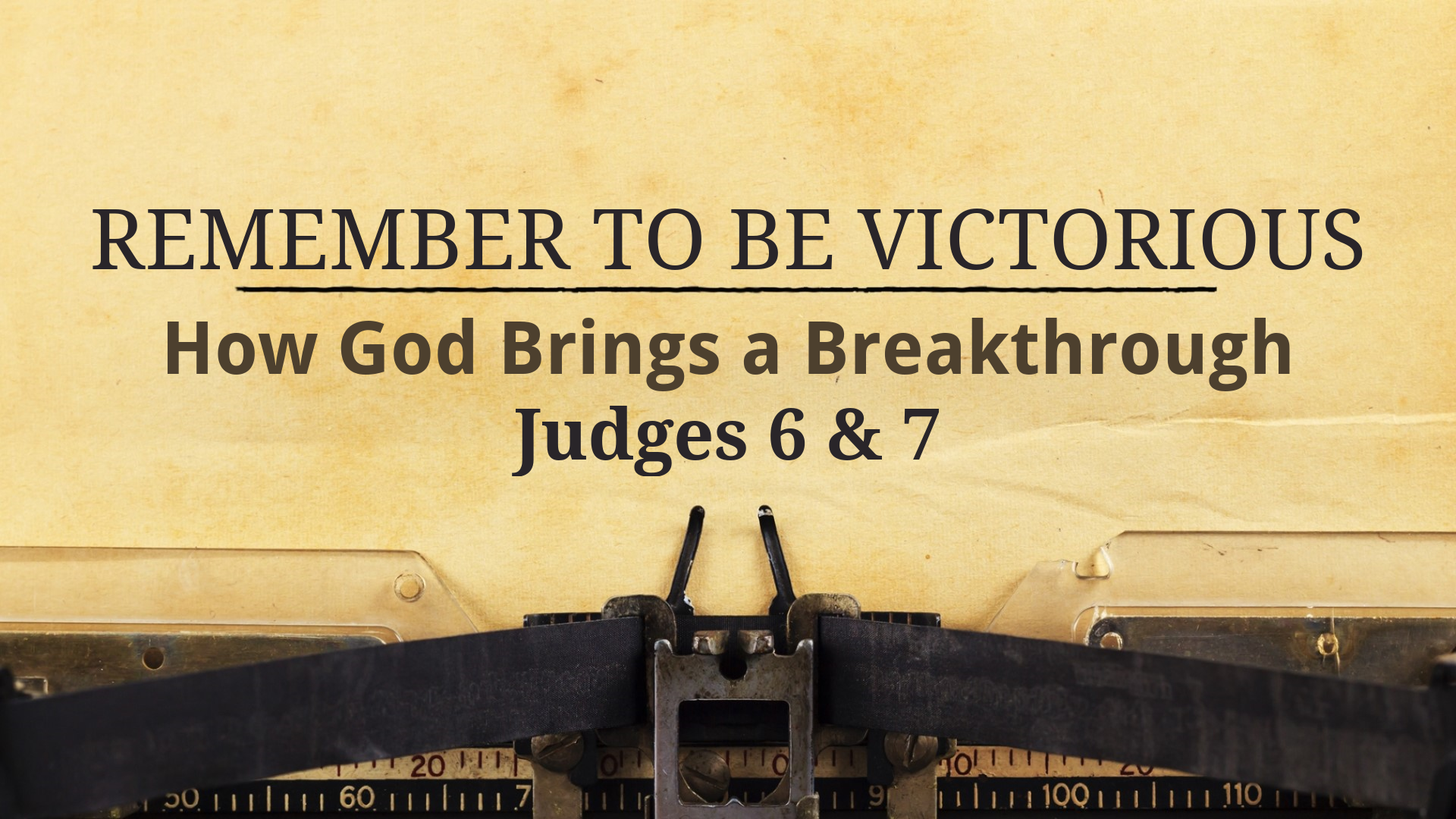 Remember to be Victorious